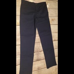 Skinny chino uniform pants.